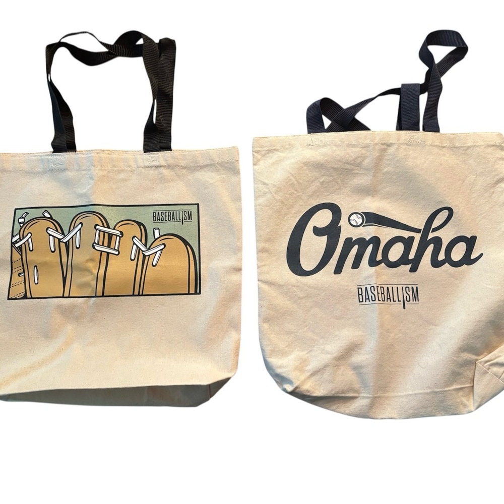 Set of Two Baseballism Tote Bags